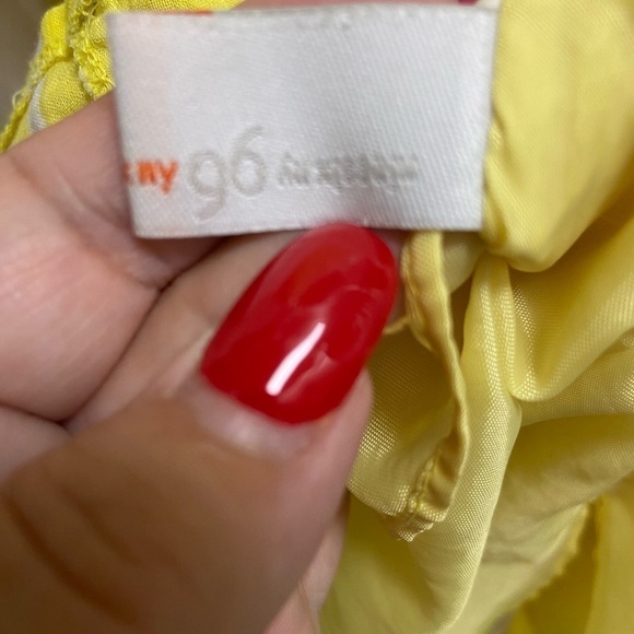 Yellow and beige gorgeous floral dress with slip liner - Picture 7 of 8